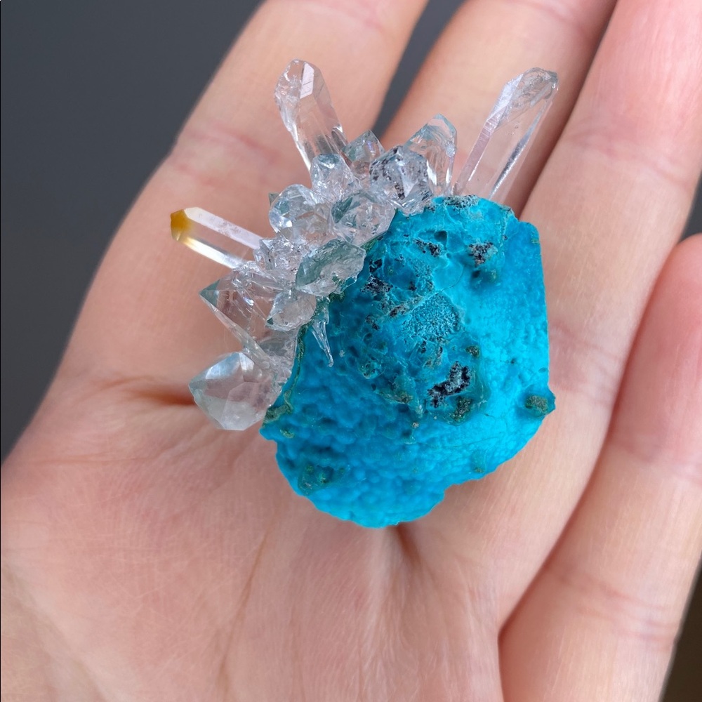Crystal Statement Ring - Blue Gem Cluster - image 1